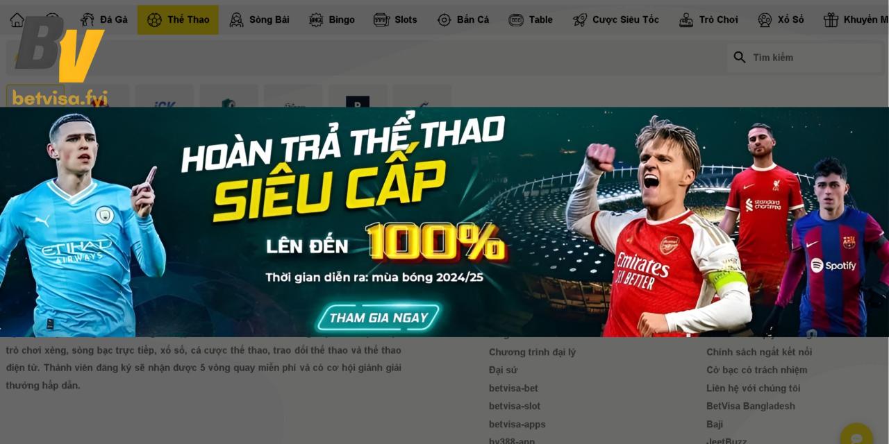 Cập nhật thông tin thể thao nhanh chóng